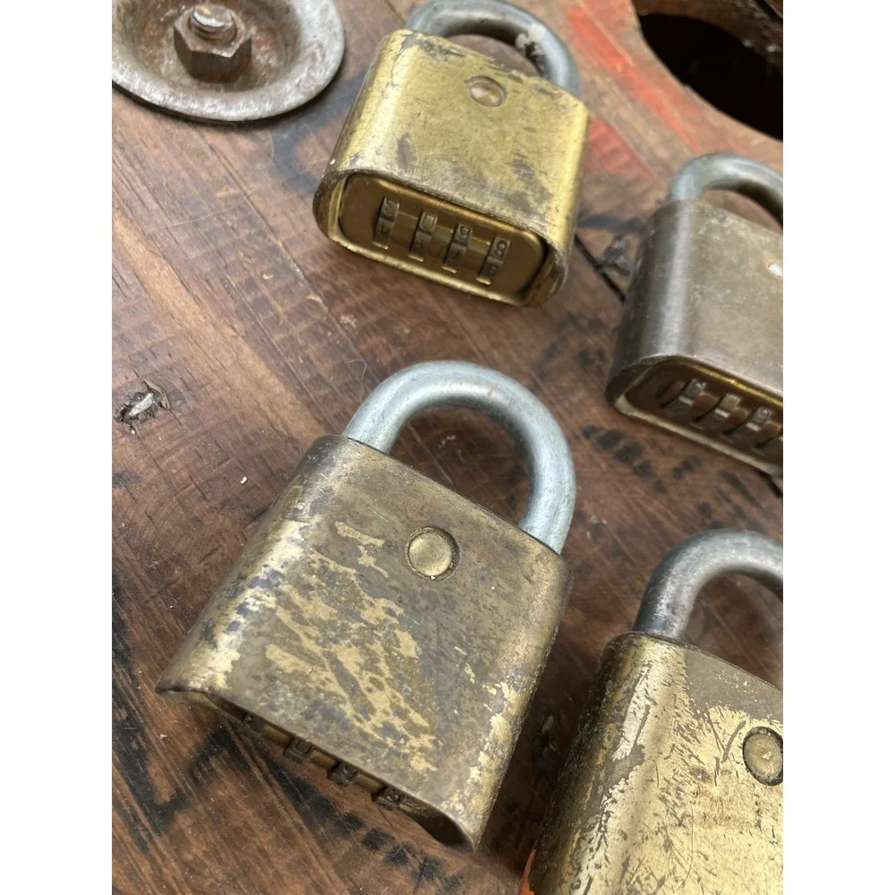 Vintage Corbin Brass Combination Padlocks Lot of 5 Heavy Duty Locks – Locked